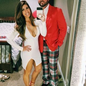 Original Michael Costello deep plunge Mini Dress